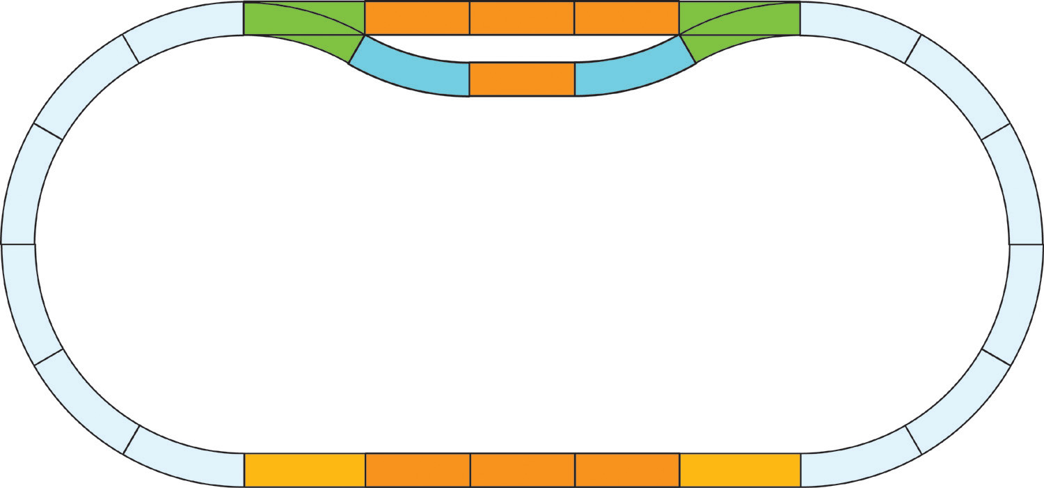 35300 带两个岔轨的轨道套装